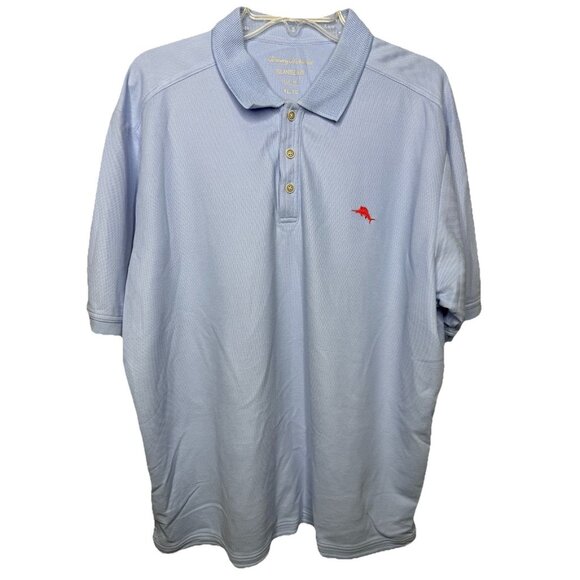 Tommy Bahama IslandZone‎ Polo Men's XL Blue Short Sleeve Supima Cotton Shirt - Picture 1 of 5